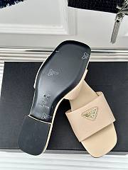 Prada Saffiano Beige Slides - 5