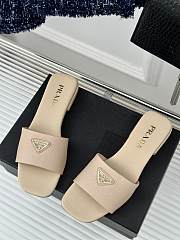 Prada Saffiano Beige Slides - 3