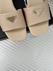 Prada Saffiano Beige Slides - 2