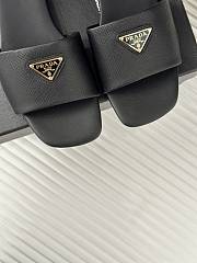 Prada Saffiano Black Slides - 3