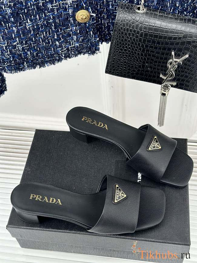 Prada Saffiano Black Heel 3.5cm - 1