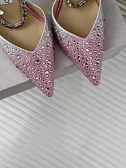 Jimmy Choo Saeda 100 Candy Pink Satin Pumps - 2