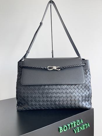 Bottega Veneta Large Andiamo Messenger Black 43x32x20cm