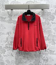 Miu Miu Fleece Sweatshirt Red - 1