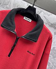 Miu Miu Fleece Sweatshirt Red - 2