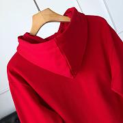 Celine Street Style Cotton Logo Red Hoodies - 5