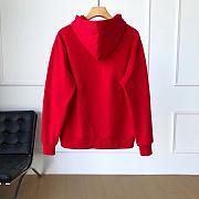 Celine Street Style Cotton Logo Red Hoodies - 4