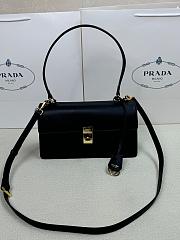 Prada Leather Shoulder Bag Black 28x16x10cm - 1