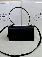 Prada Leather Shoulder Bag Black 28x16x10cm - 5