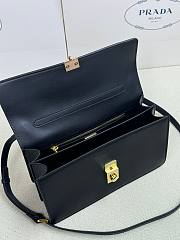 Prada Leather Shoulder Bag Black 28x16x10cm - 2