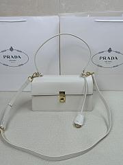 Prada Leather Shoulder Bag White 28x16x10cm - 1