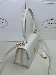 Prada Leather Shoulder Bag White 28x16x10cm - 5