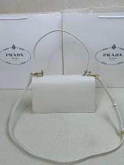 Prada Leather Shoulder Bag White 28x16x10cm - 4