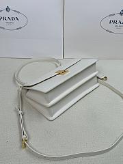 Prada Leather Shoulder Bag White 28x16x10cm - 3