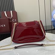 Gucci Blondie Small Shoulder Bag Red Patent 26x16x8cm - 4