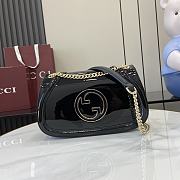 Gucci Blondie Small Shoulder Bag Black Patent 26x16x8cm - 1