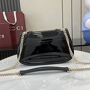 Gucci Blondie Small Shoulder Bag Black Patent 26x16x8cm - 5