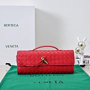 Bottega Veneta Long Clutch Andiamo With Handle Red 31x13x3cm - 1