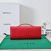 Bottega Veneta Long Clutch Andiamo With Handle Red 31x13x3cm - 5