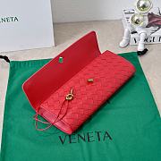 Bottega Veneta Long Clutch Andiamo With Handle Red 31x13x3cm - 3