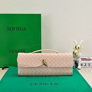 Bottega Veneta Long Clutch Andiamo With Handle Pink 31x13x3cm - 1