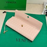 Bottega Veneta Long Clutch Andiamo With Handle Pink 31x13x3cm - 6