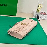 Bottega Veneta Long Clutch Andiamo With Handle Pink 31x13x3cm - 5