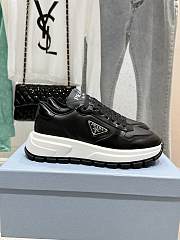 Prada Spazzolato Logo Black Sneaker - 1