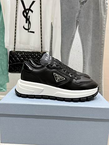 Prada Spazzolato Logo Black Sneaker