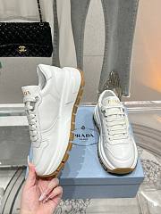 Prada Baskets Prax 01 En Cuir White Sneaker - 4