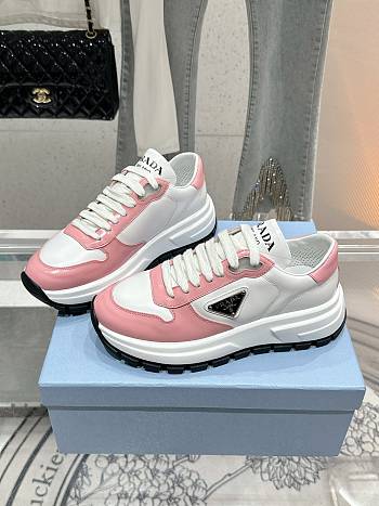 Prada Spazzolato Logo Pink Sneaker