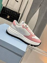 Prada Spazzolato Logo Pink Sneaker - 5