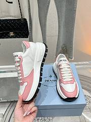 Prada Spazzolato Logo Pink Sneaker - 3