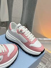 Prada Spazzolato Logo Pink Sneaker - 4