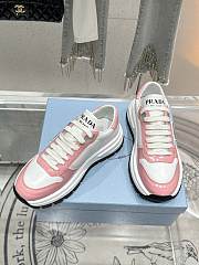 Prada Spazzolato Logo Pink Sneaker - 2