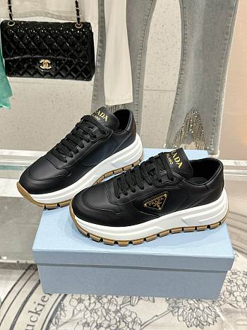 Prada Baskets Prax 01 En Cuir Black Sneaker