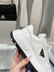 Prada Spazzolato Logo White Sneaker - 5