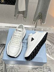 Prada Spazzolato Logo White Sneaker - 4