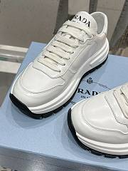 Prada Spazzolato Logo White Sneaker - 3