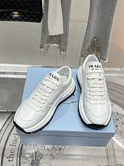 Prada Spazzolato Logo White Sneaker - 2