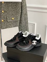 Chanel Trainers Mesh Suede Black White Sneaker - 5