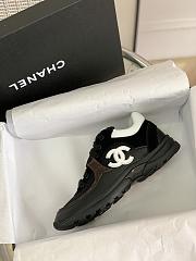 Chanel Trainers Mesh Suede Black White Sneaker - 4