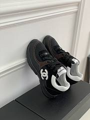 Chanel Trainers Mesh Suede Black White Sneaker - 3