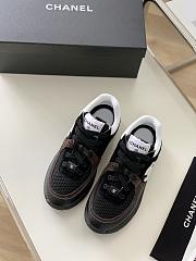 Chanel Trainers Mesh Suede Black White Sneaker - 2