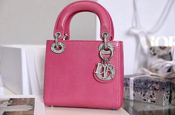 Dior Mini Lady Bag Pink Python 17cm