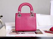 Dior Mini Lady Bag Pink Python 17cm - 3