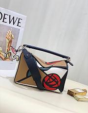 Loewe Roses Puzzle Medium Leather Bag 29x12x19cm - 1