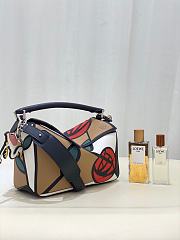 Loewe Roses Puzzle Medium Leather Bag 29x12x19cm - 3