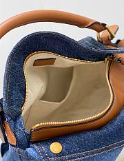 Loewe Puzzle Tan Blue Medium Denim Bag 29x12x19cm - 3