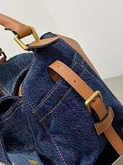 Loewe Puzzle Tan Blue Medium Denim Bag 29x12x19cm - 2